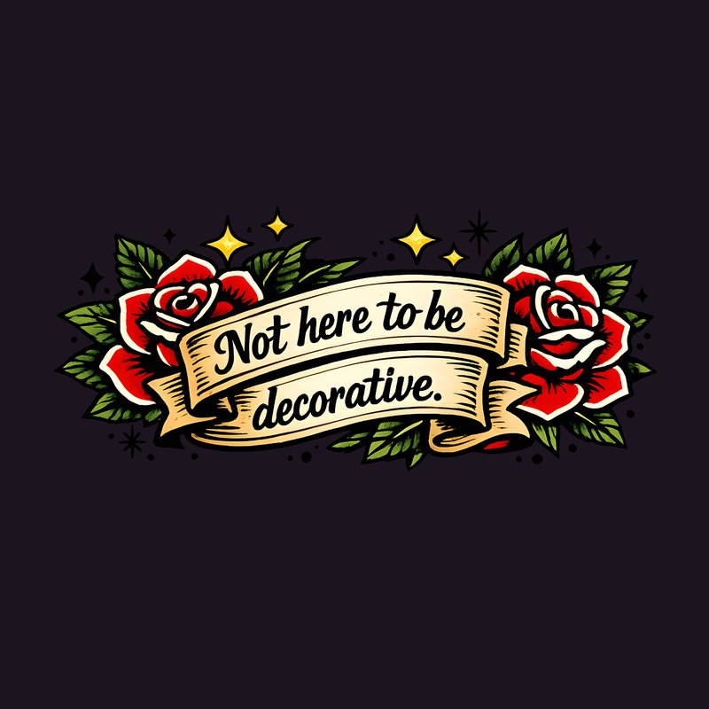 Not Here To Be Decorative — Unisex Tee